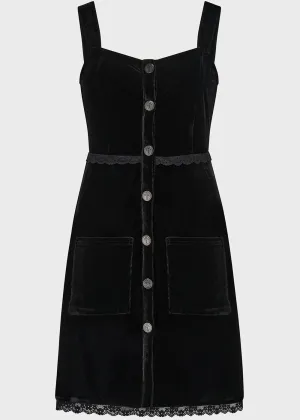 Killstar Ephemorose Velvet Dress Black