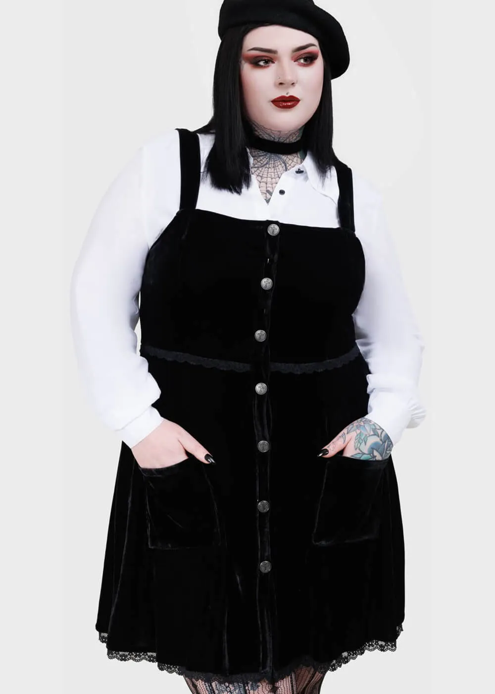 Killstar Ephemorose Velvet Dress Black