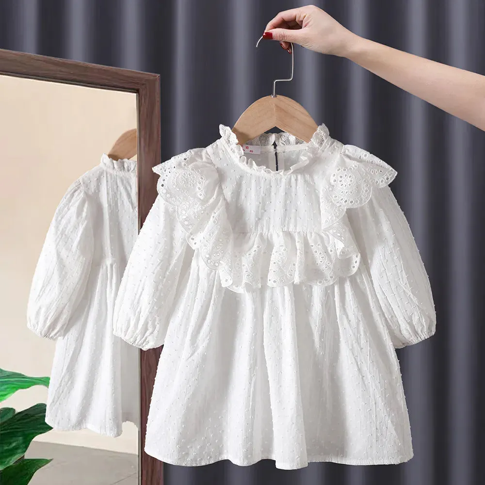 Lace Long Sleeve Toddler Dress for Baby Girl