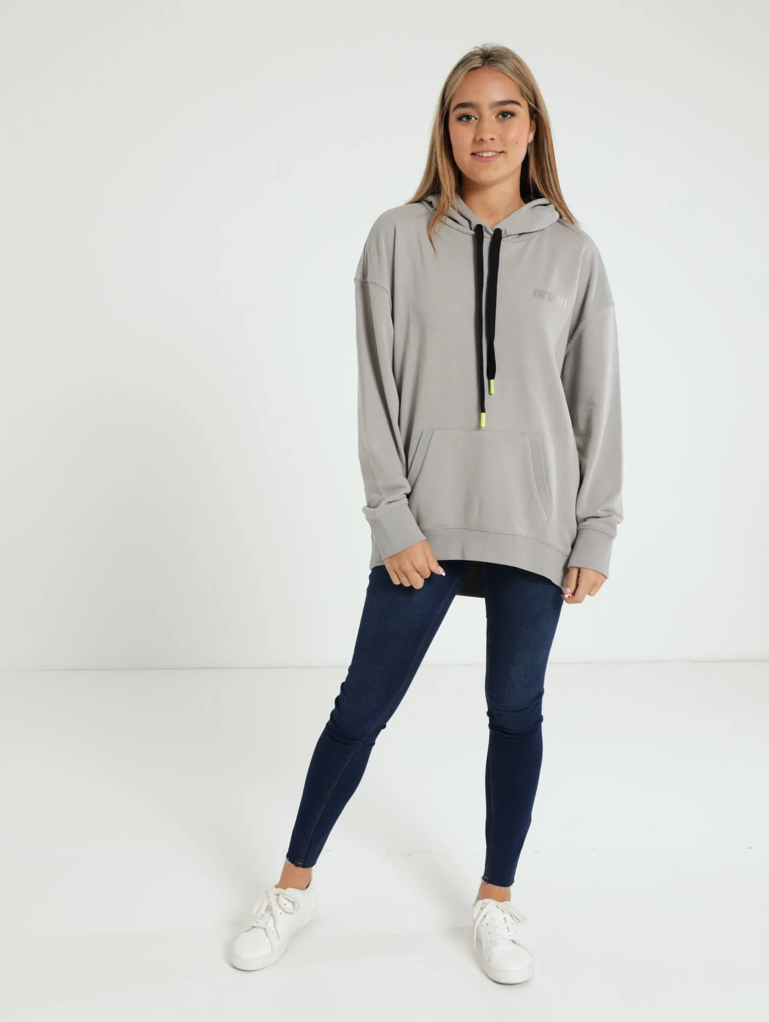 Ladies Oversized Hoody - Grey