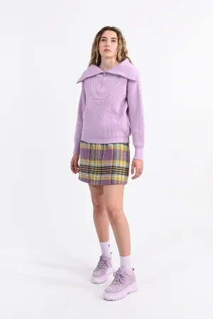 Ladies Zip Turtleneck Sweater