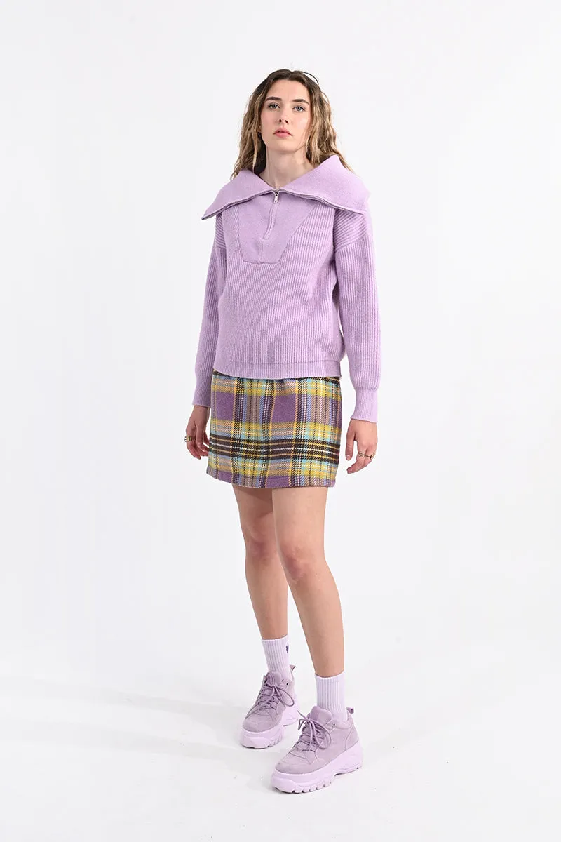 Ladies Zip Turtleneck Sweater