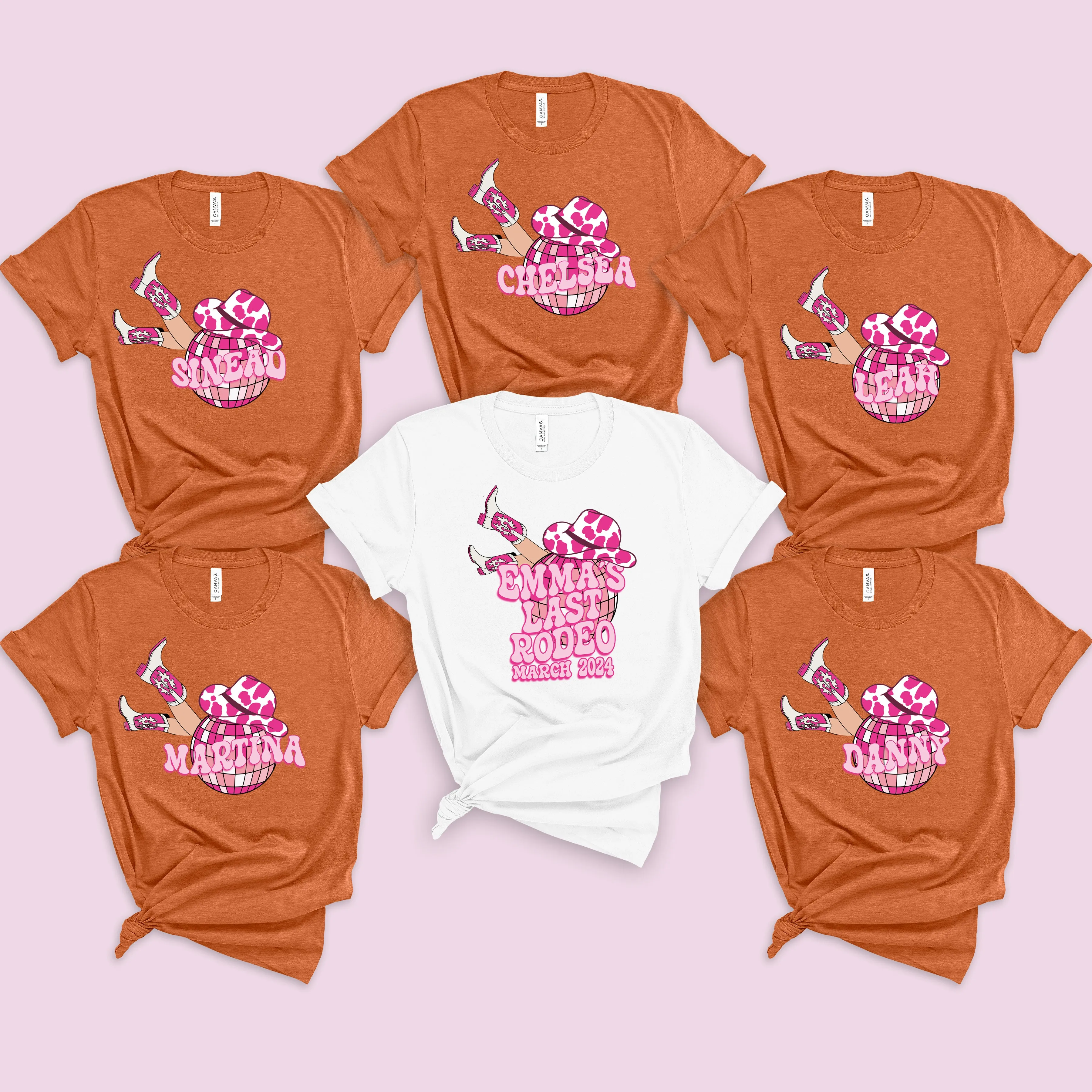 Last Rodeo Bride/Bridesmaid Matching Hen Party TShirts
