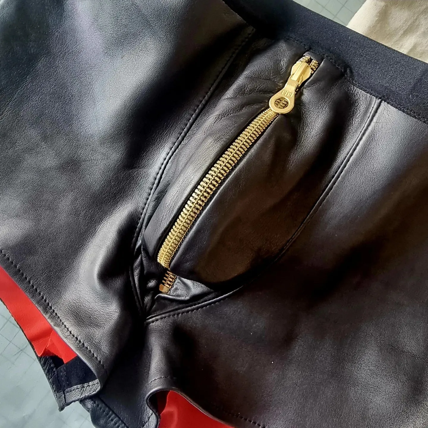 Leather Lined Zip Fitted Boxers