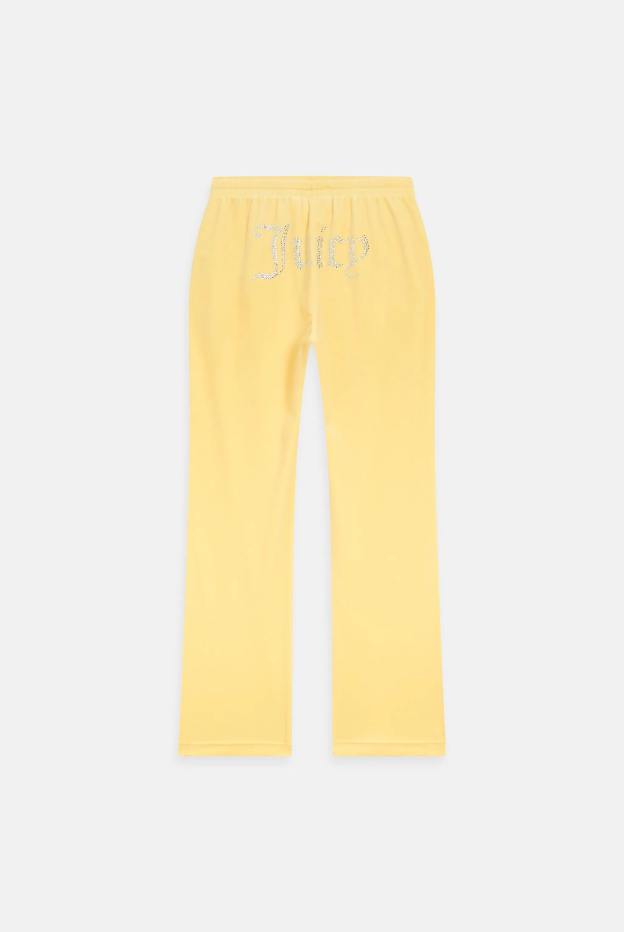 LEMON DROP VELOUR DIAMANTÉ TRACKSUIT BOTTOM