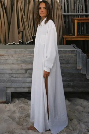 Long Sleeve Shirt Maxi Dress