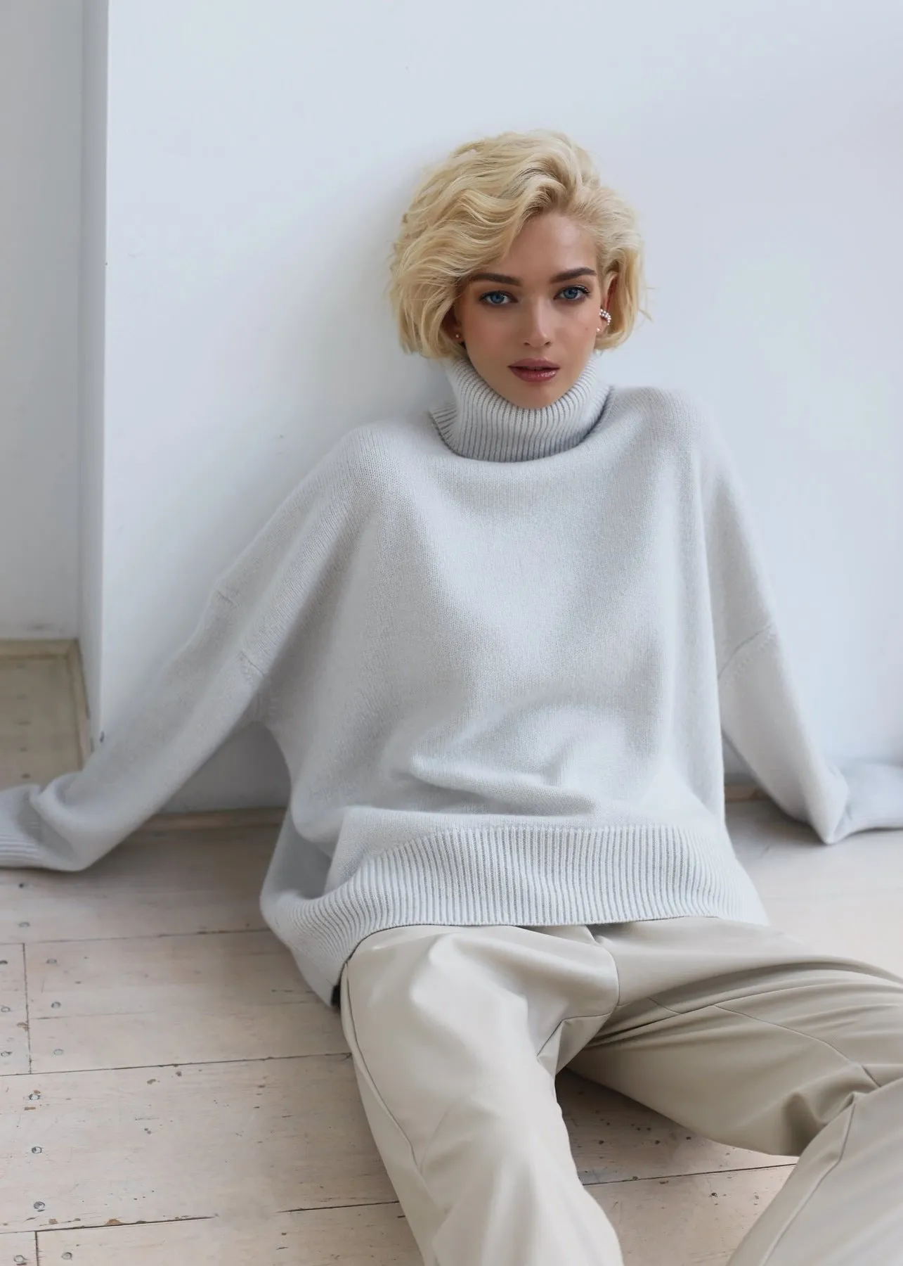 Luxe Oversized Turtleneck Sweater