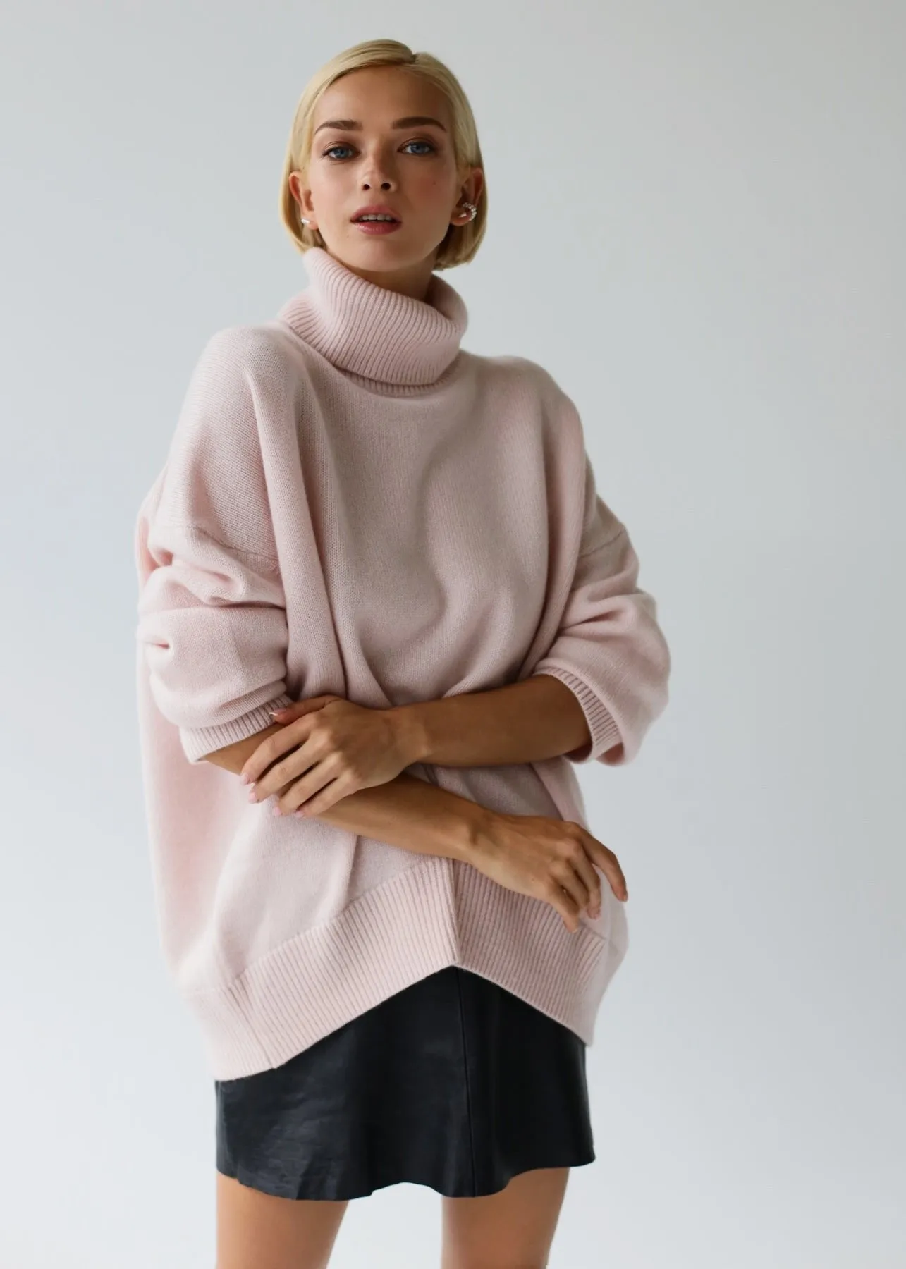 Luxe Oversized Turtleneck Sweater