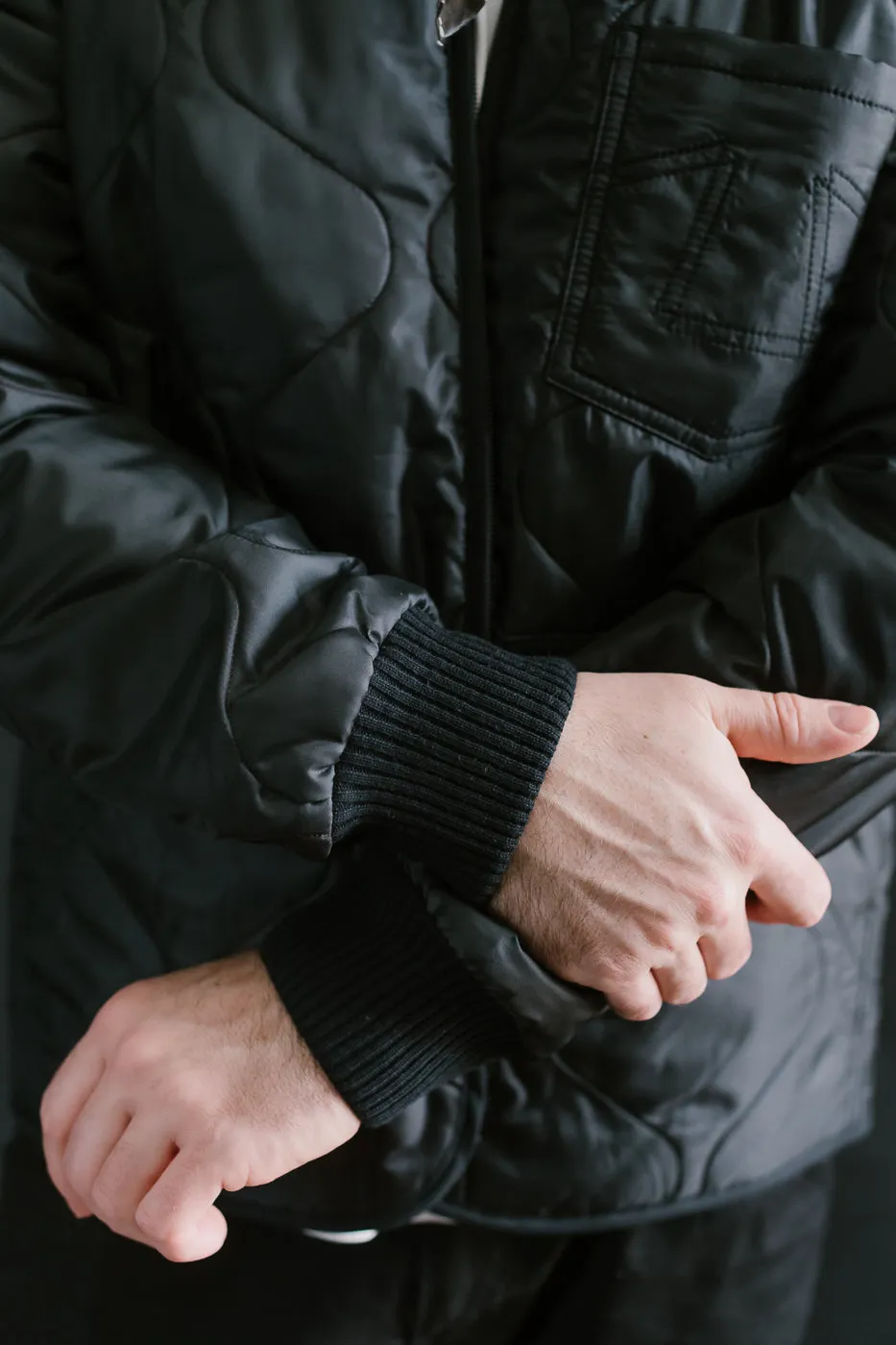 M-Z-A-NOS - Type 2 Frostbite Quilted Nylon Jacket - Black