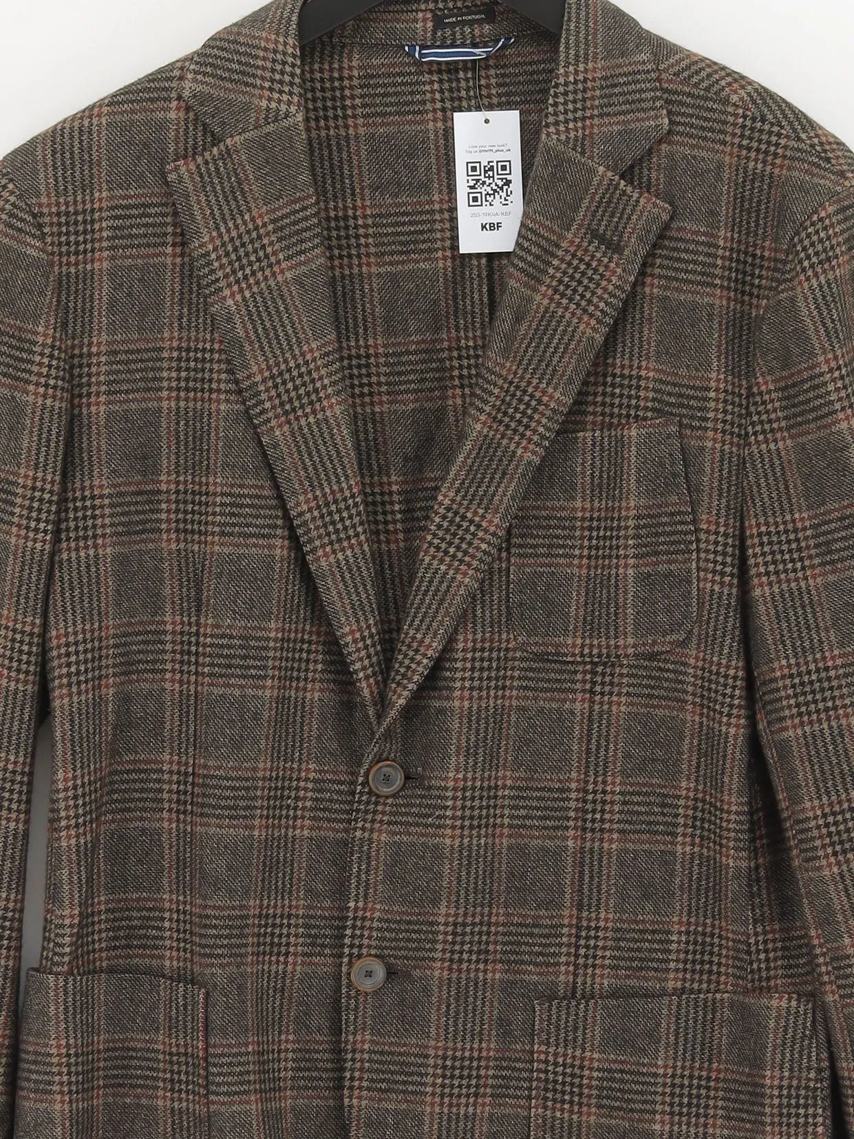 Massimo Dutti Women's Blazer UK 22 Brown Wool with Polyester