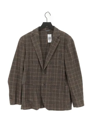 Massimo Dutti Women's Blazer UK 22 Brown Wool with Polyester
