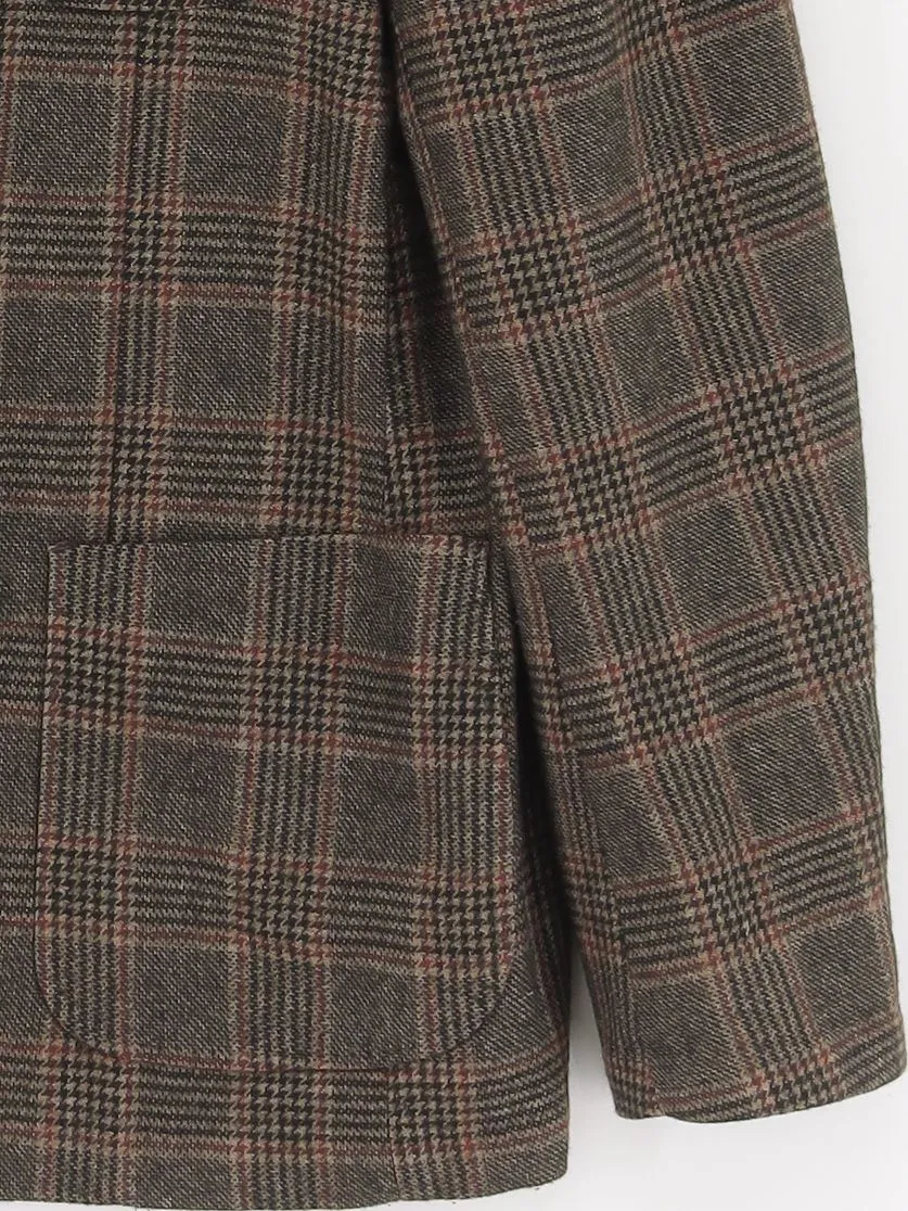 Massimo Dutti Women's Blazer UK 22 Brown Wool with Polyester