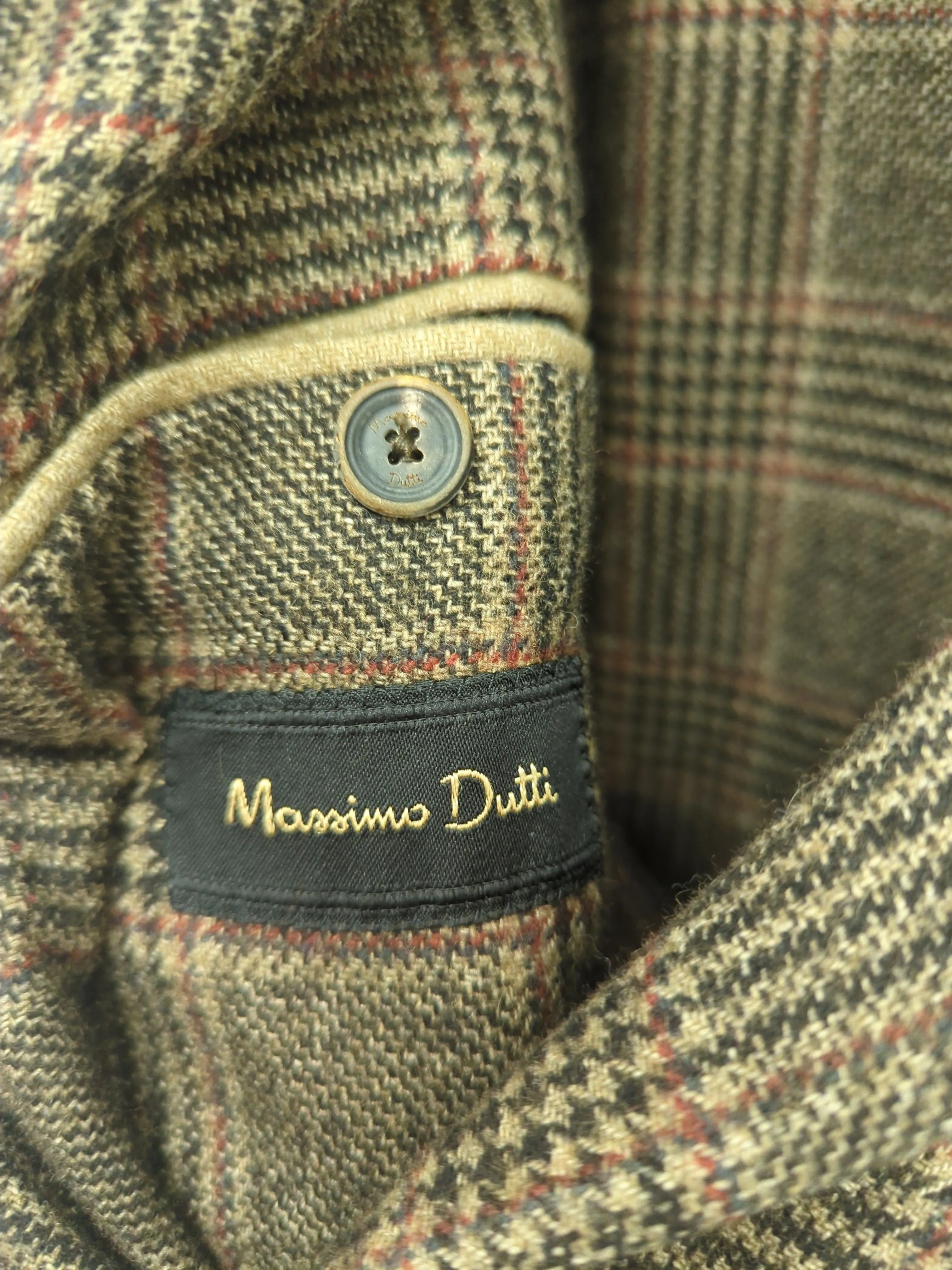 Massimo Dutti Women's Blazer UK 22 Brown Wool with Polyester