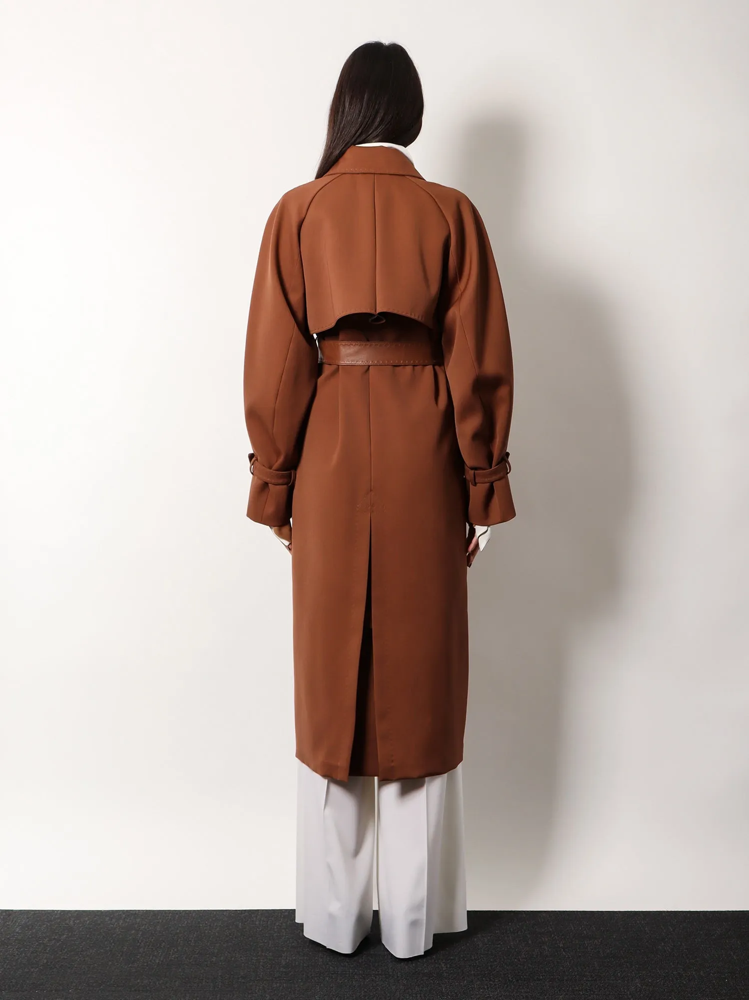 Max Mara Cosimo Oversize Wool Blend Coat With Water Repellent Effect