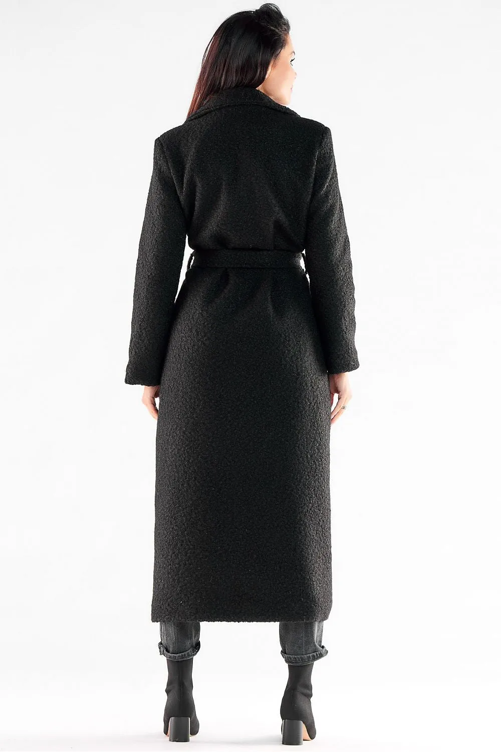 Maxi Belted Coat with Straight Cut