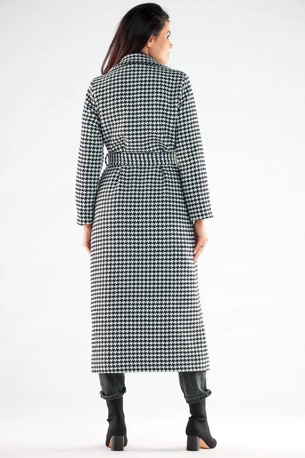 Maxi Belted Coat with Straight Cut