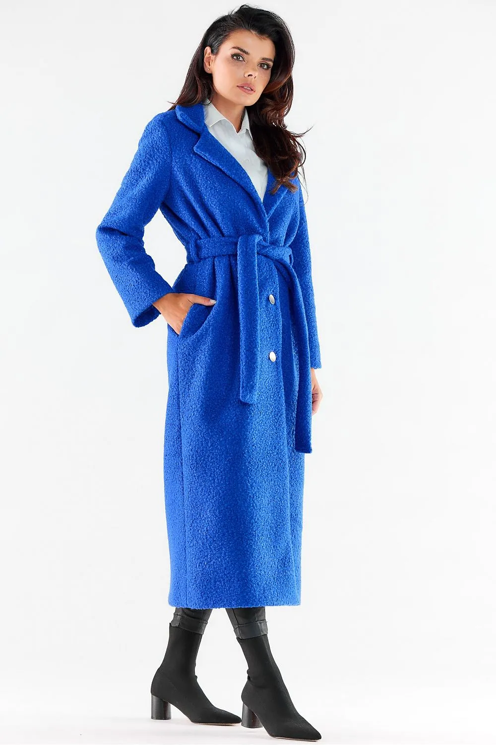 Maxi Belted Coat with Straight Cut