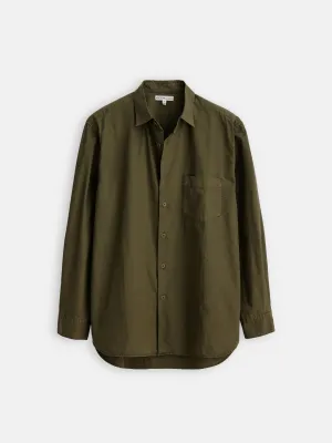 Men | Easy Shirt | Cotton Poplin Military Olive