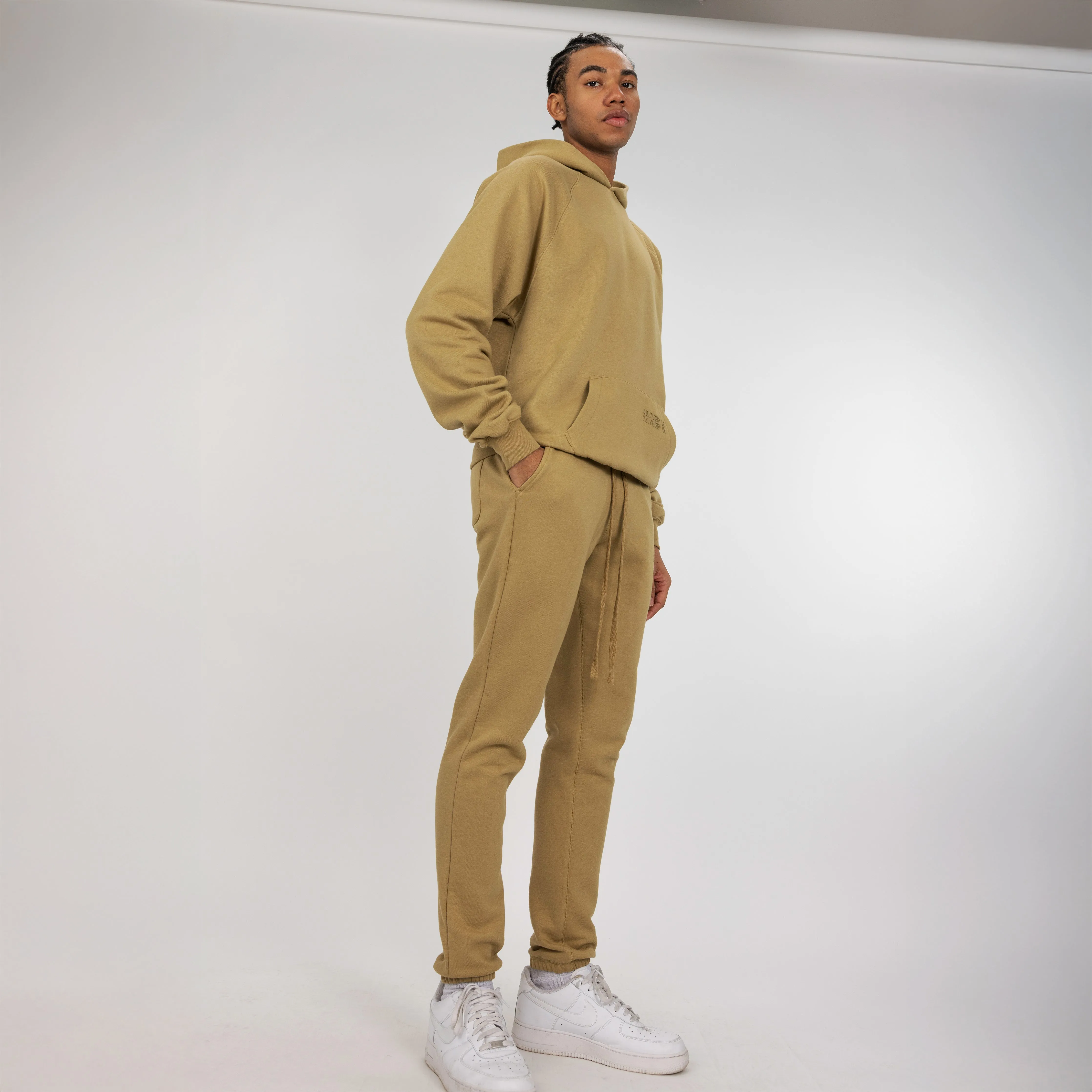 Mens Fleece Jogger - Fennel Seed
