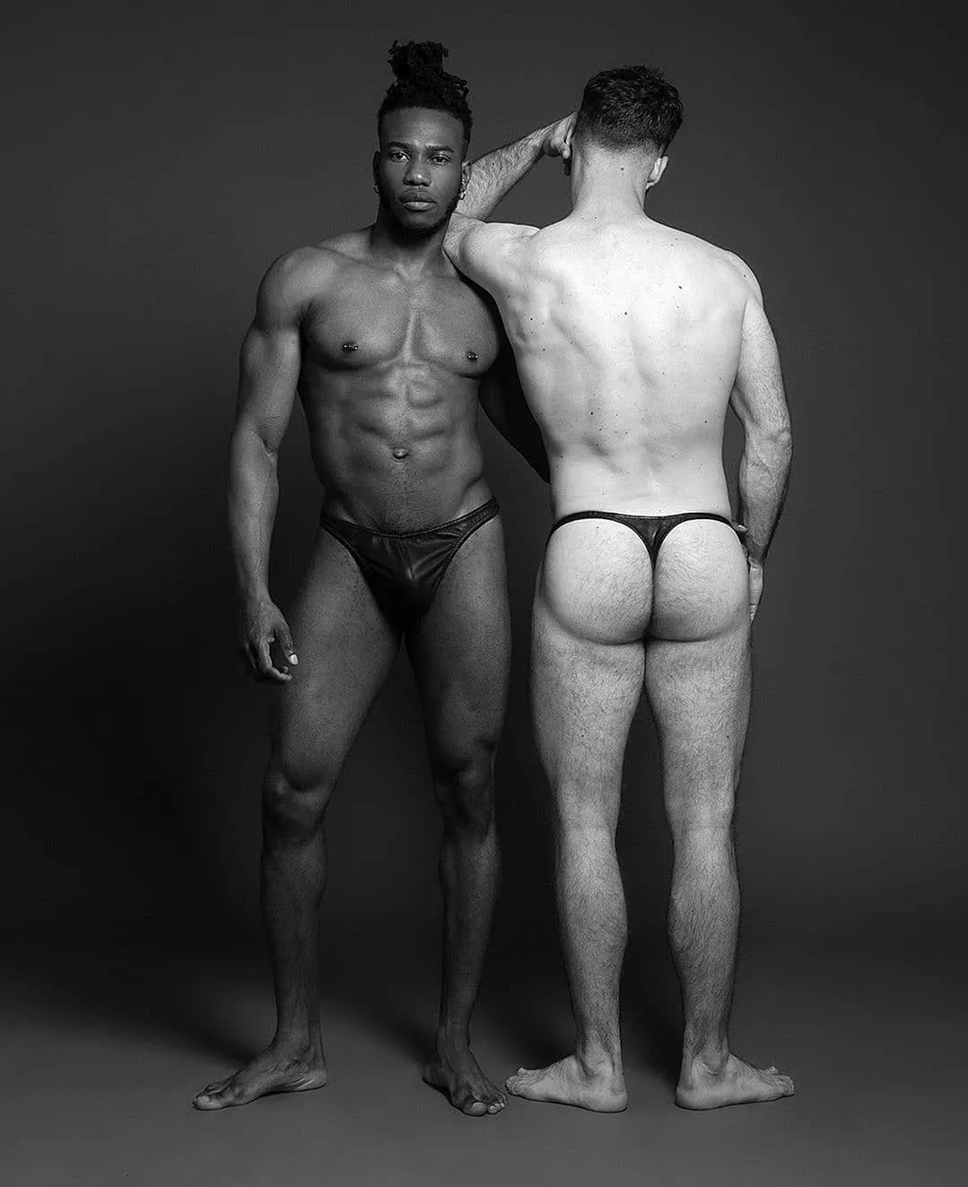 Men's Leather Lined Thong Black Edition