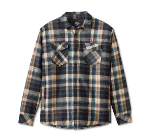 Men's Plaid Overshirt - Plaid Khaki