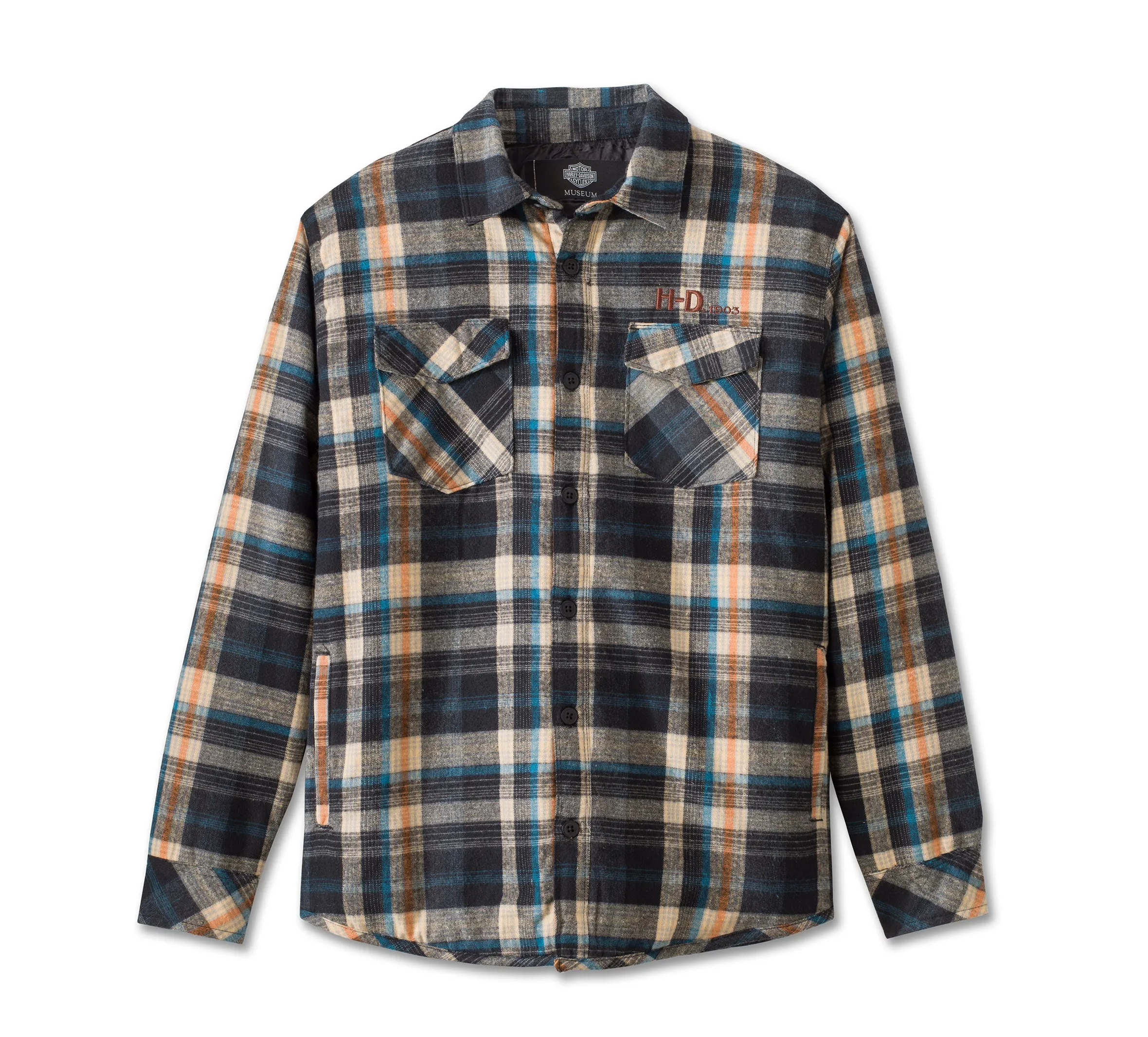 Men's Plaid Overshirt - Plaid Khaki