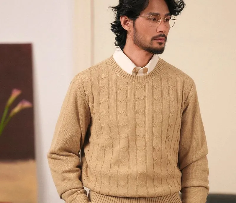 Merino Wool Cable Knit Sweater