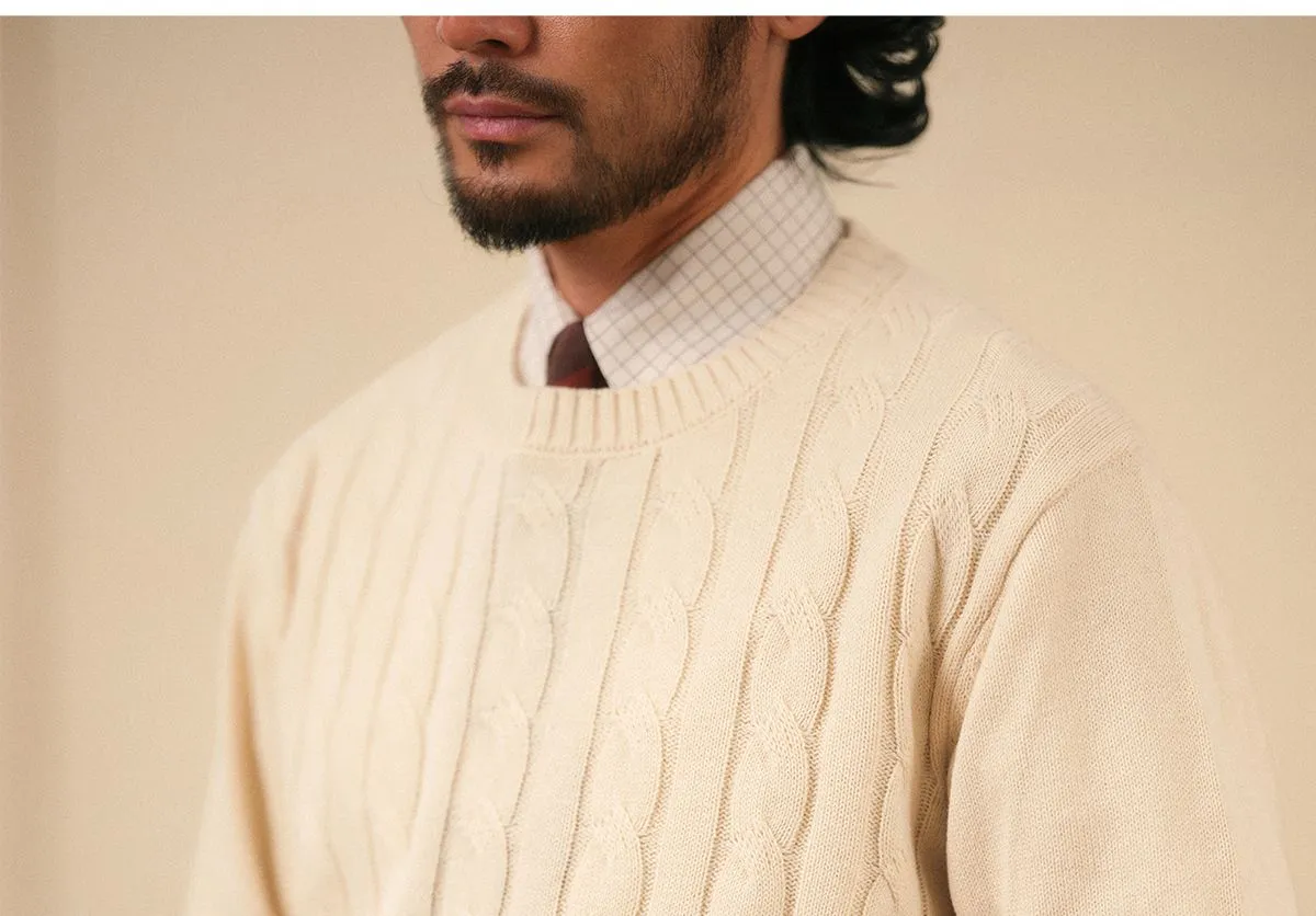 Merino Wool Cable Knit Sweater