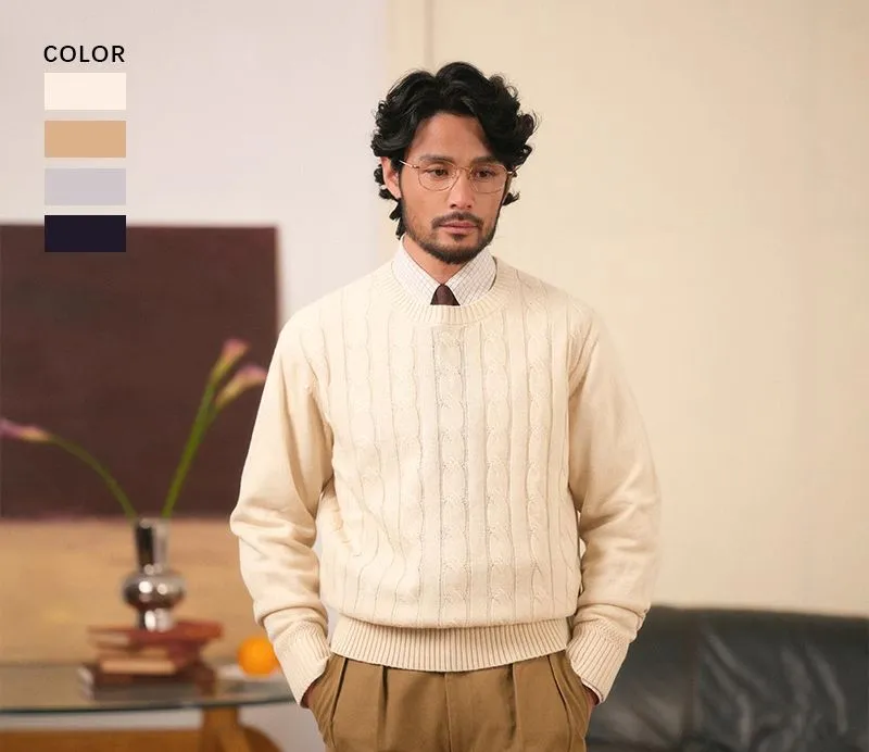 Merino Wool Cable Knit Sweater