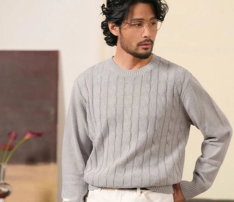 Merino Wool Cable Knit Sweater