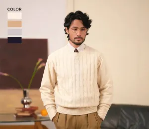 Merino Wool Cable Knit Sweater