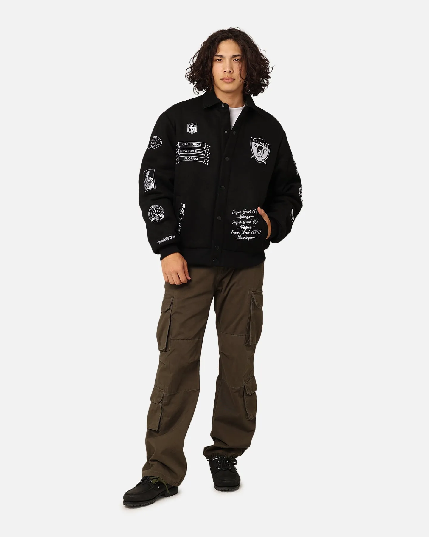 Mitchell & Ness Las Vegas Raiders Super Bowl Champs Jacket Black