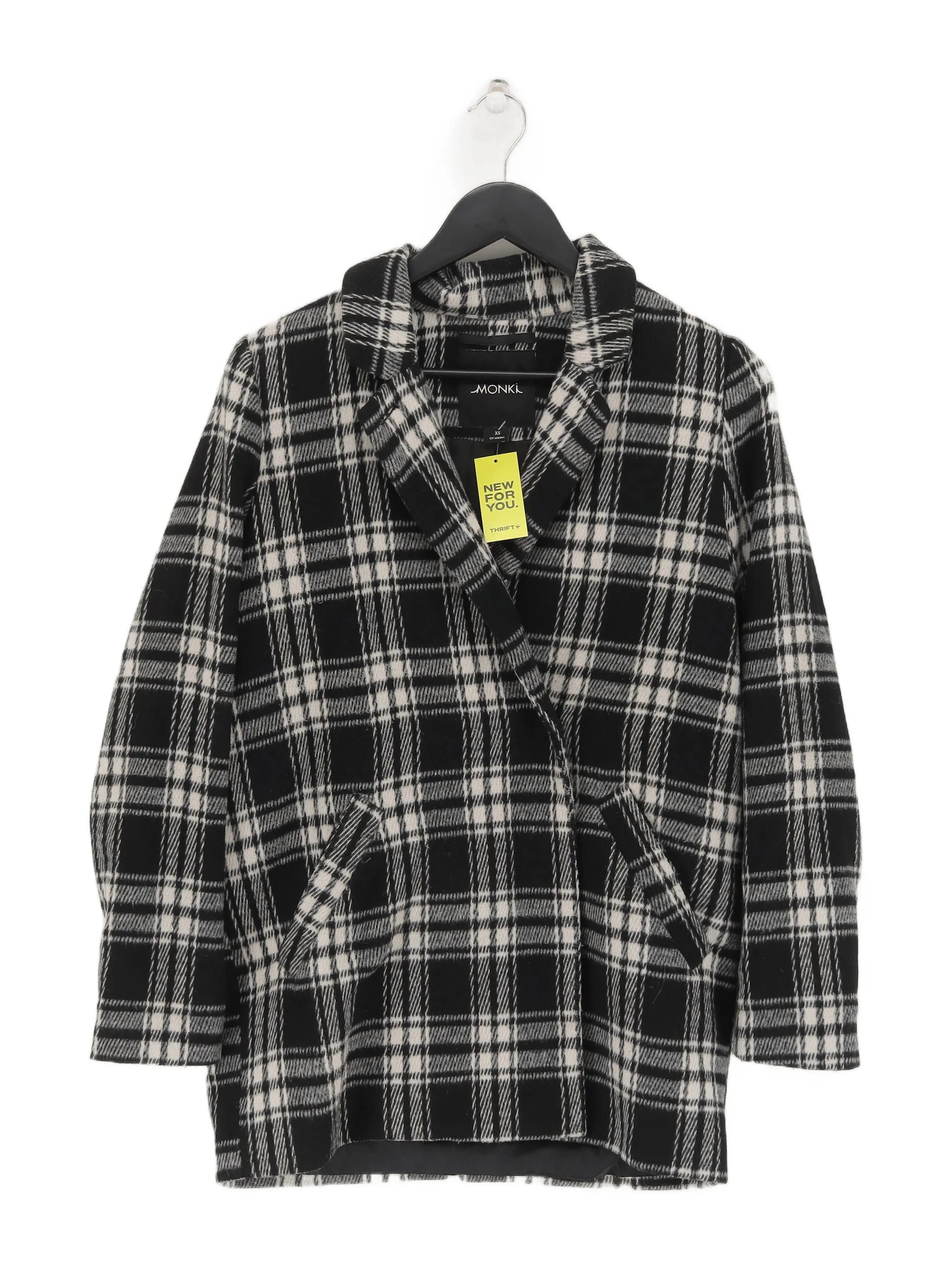 Monki Women's Blazer XS Black Polyester with Wool