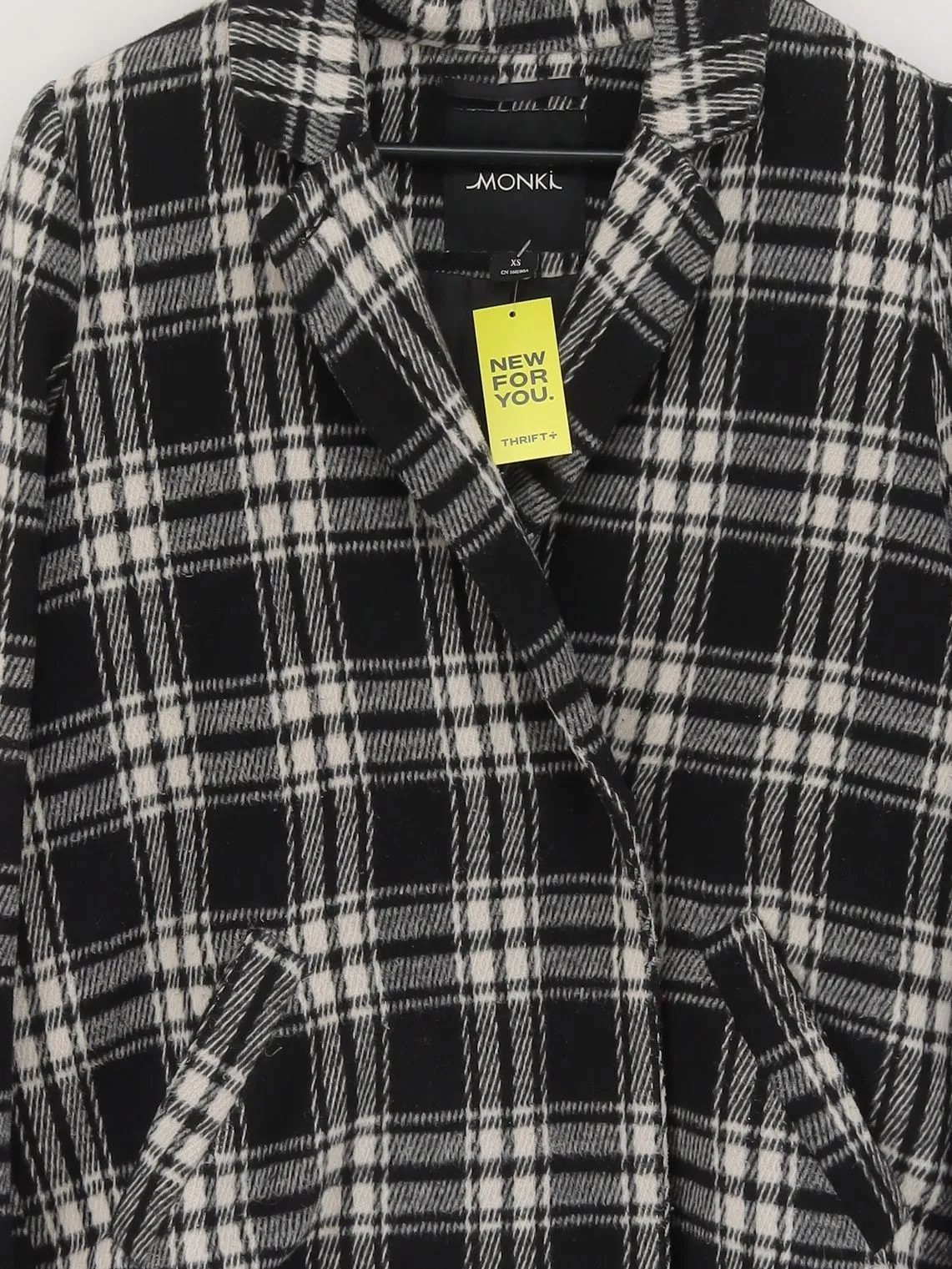 Monki Women's Blazer XS Black Polyester with Wool