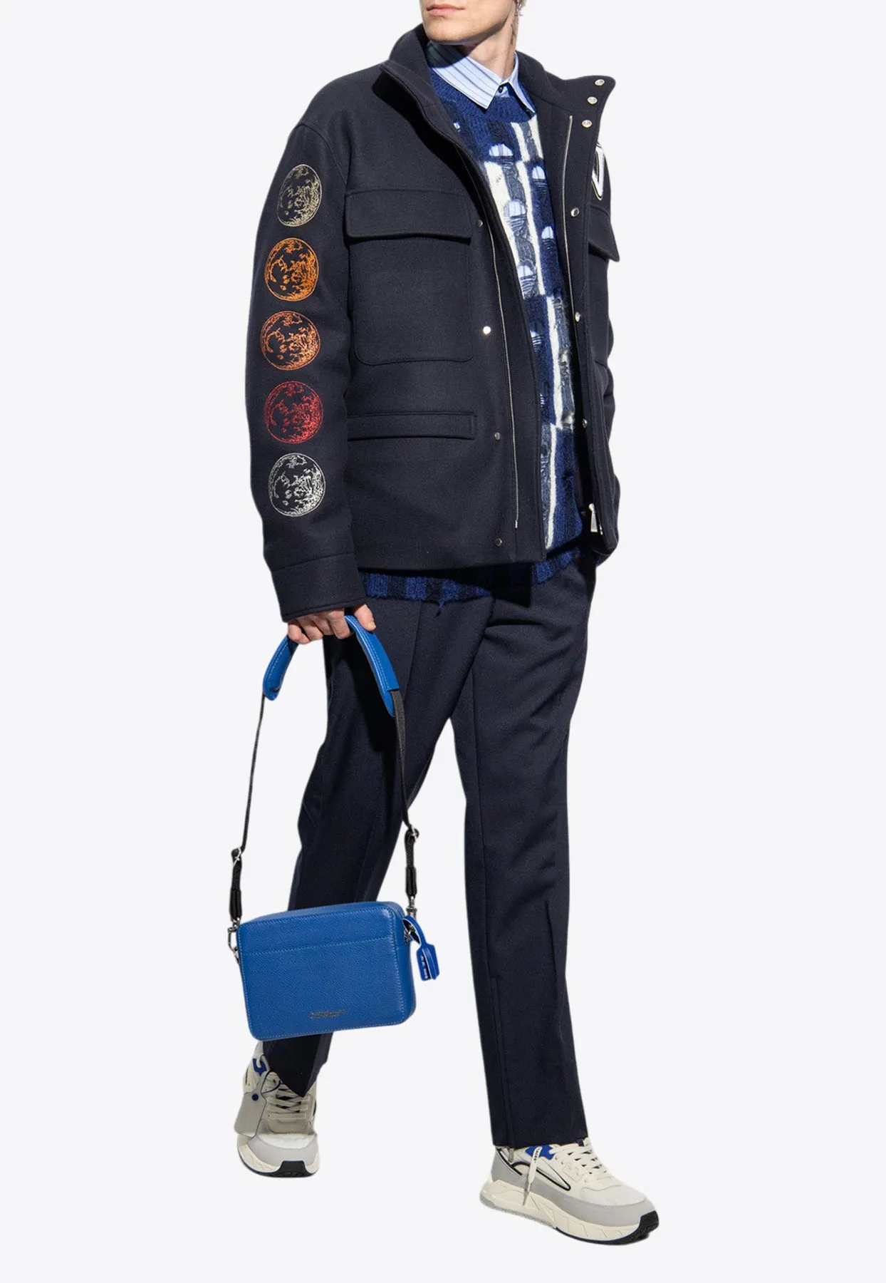 Moon Phase Varsity Padded Jacket