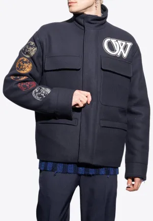 Moon Phase Varsity Padded Jacket