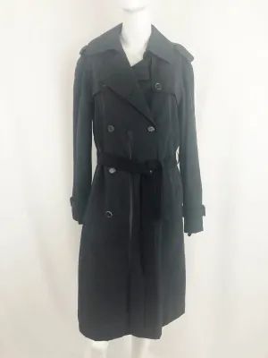 Moschino Black Belted Trench Coat Size 12