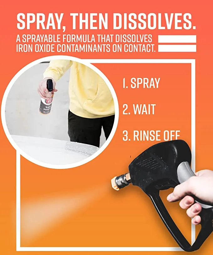 New Adam's Iron Remover (16oz) - Iron Out Fallout Rust Remover Spray for Car Detailing | Remove Iron Particles in Car Paint, Motorcycle, RV & Boat | Use Before Clay Bar, Car Wax or Car Wash