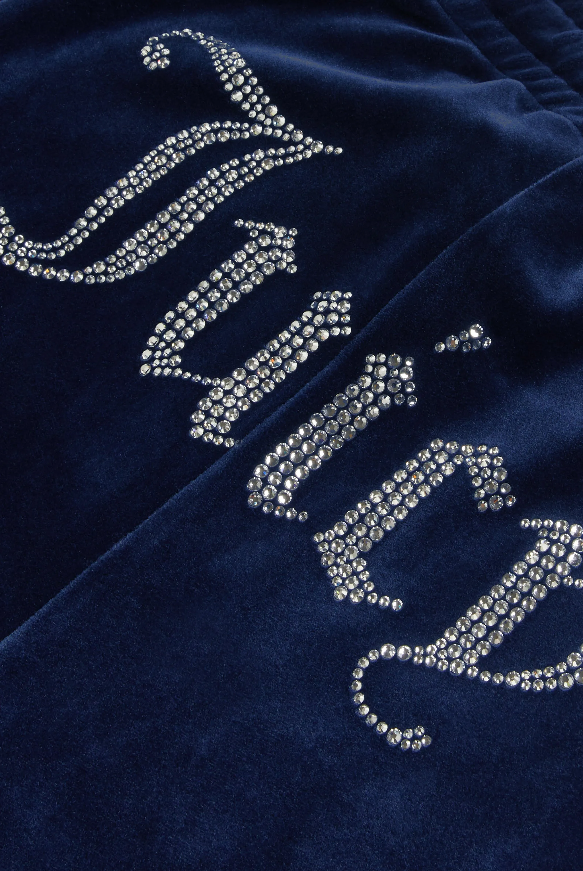 NIGHT SKY VELOUR DIAMANTÉ TRACKSUIT BOTTOM