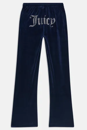 NIGHT SKY VELOUR DIAMANTÉ TRACKSUIT BOTTOM