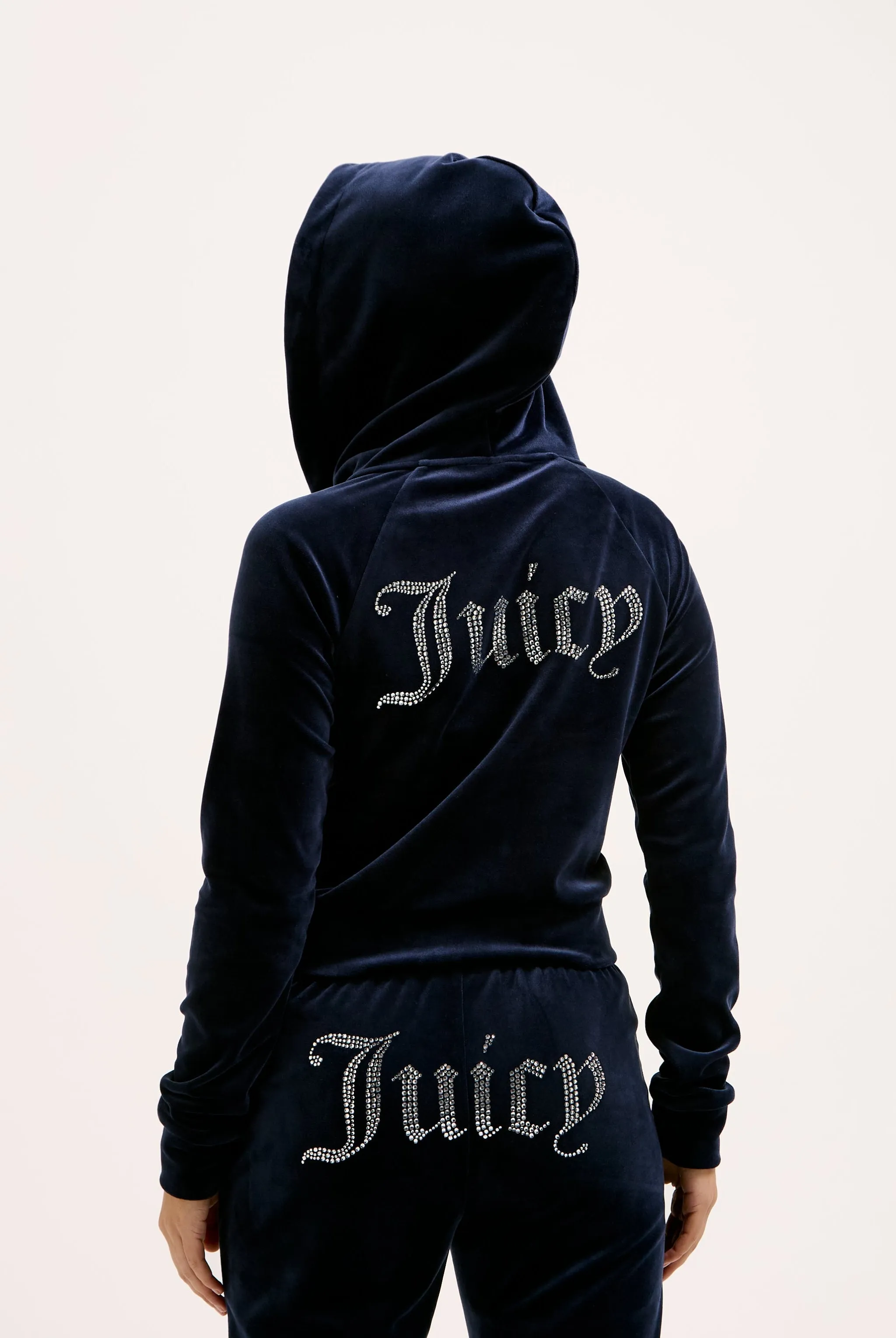 NIGHT SKY VELOUR DIAMANTÉ TRACKSUIT BOTTOM