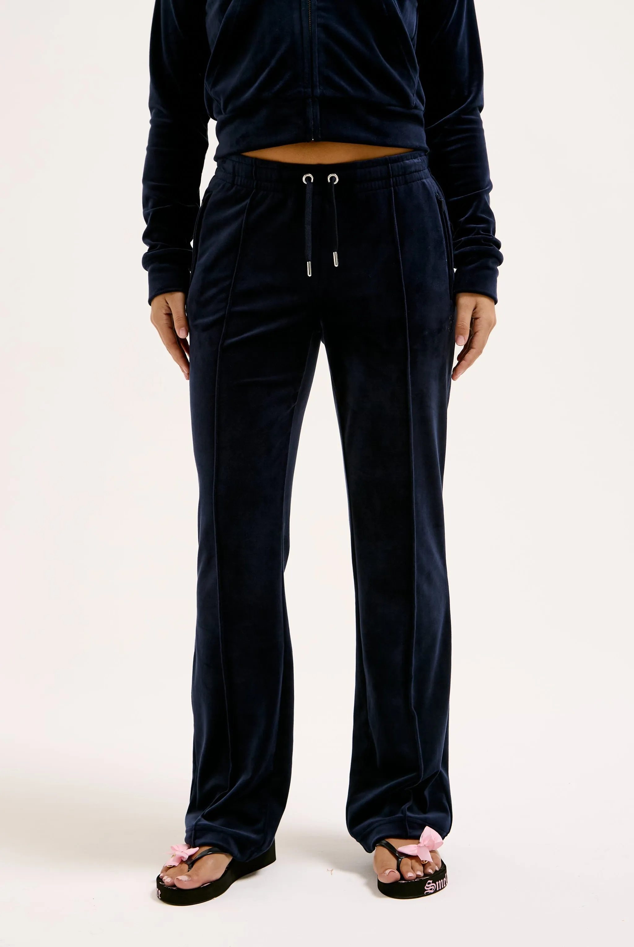NIGHT SKY VELOUR DIAMANTÉ TRACKSUIT BOTTOM