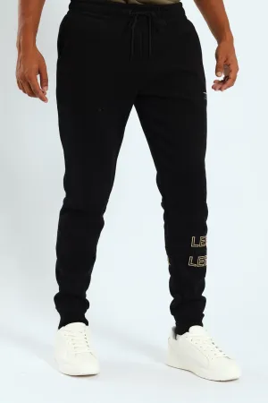 Nkosi Fleece Bottoms - Black
