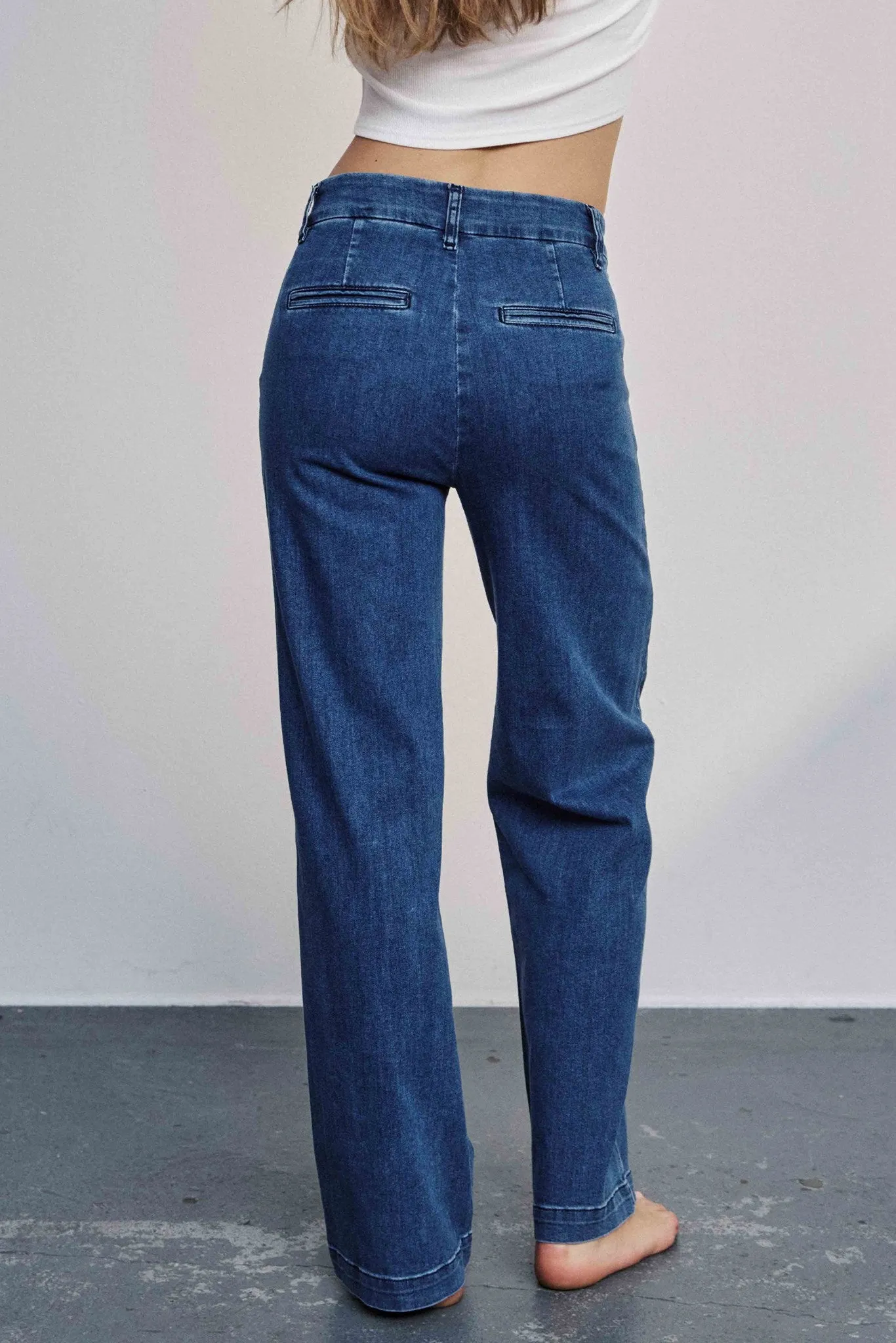 NUAMBER LONG - Medium Blue Denim