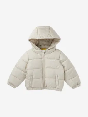 Off-White Baby Bookish Diagonal Puffer Jacket in White