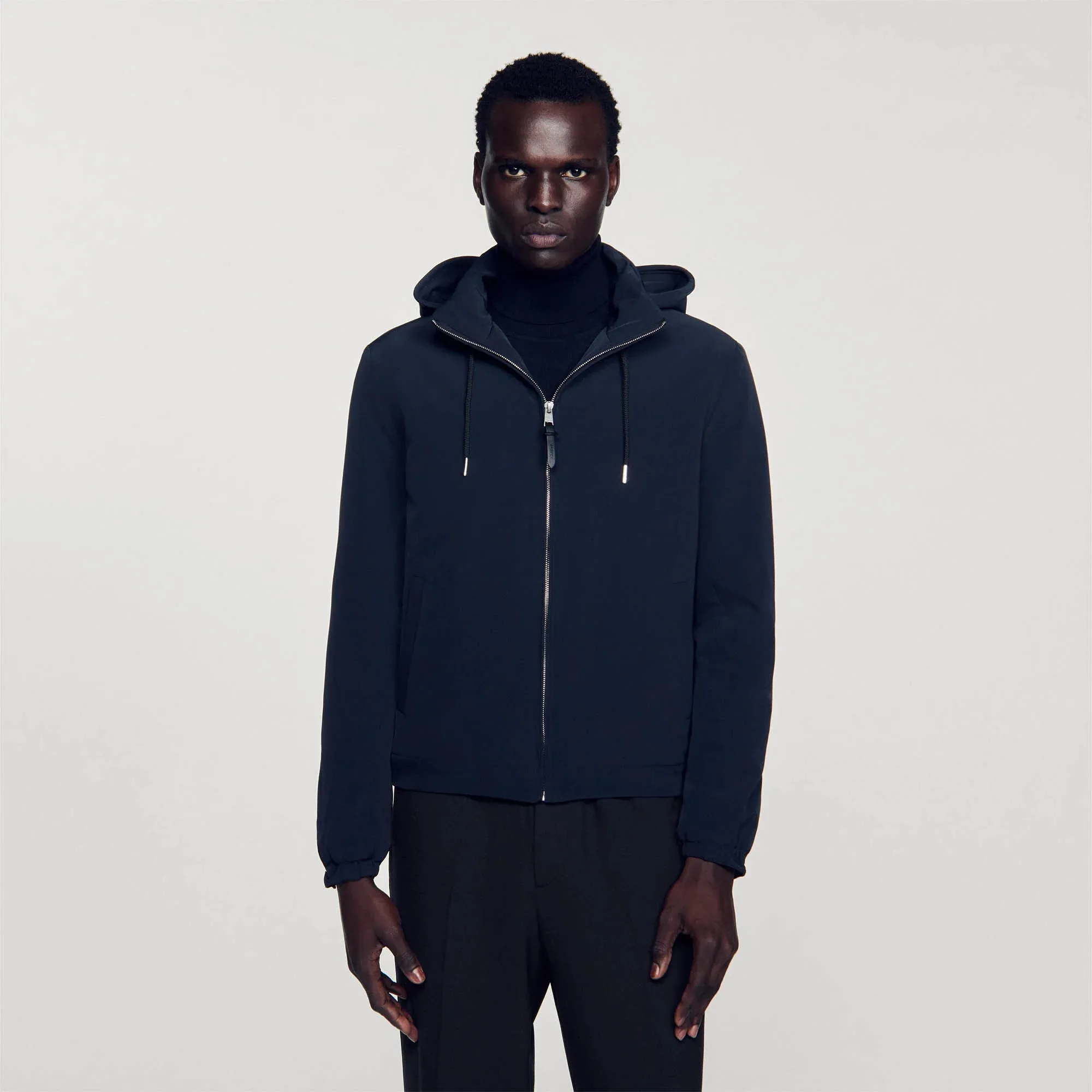 Orion Zip-Up Hooded Jacket Navy Blue