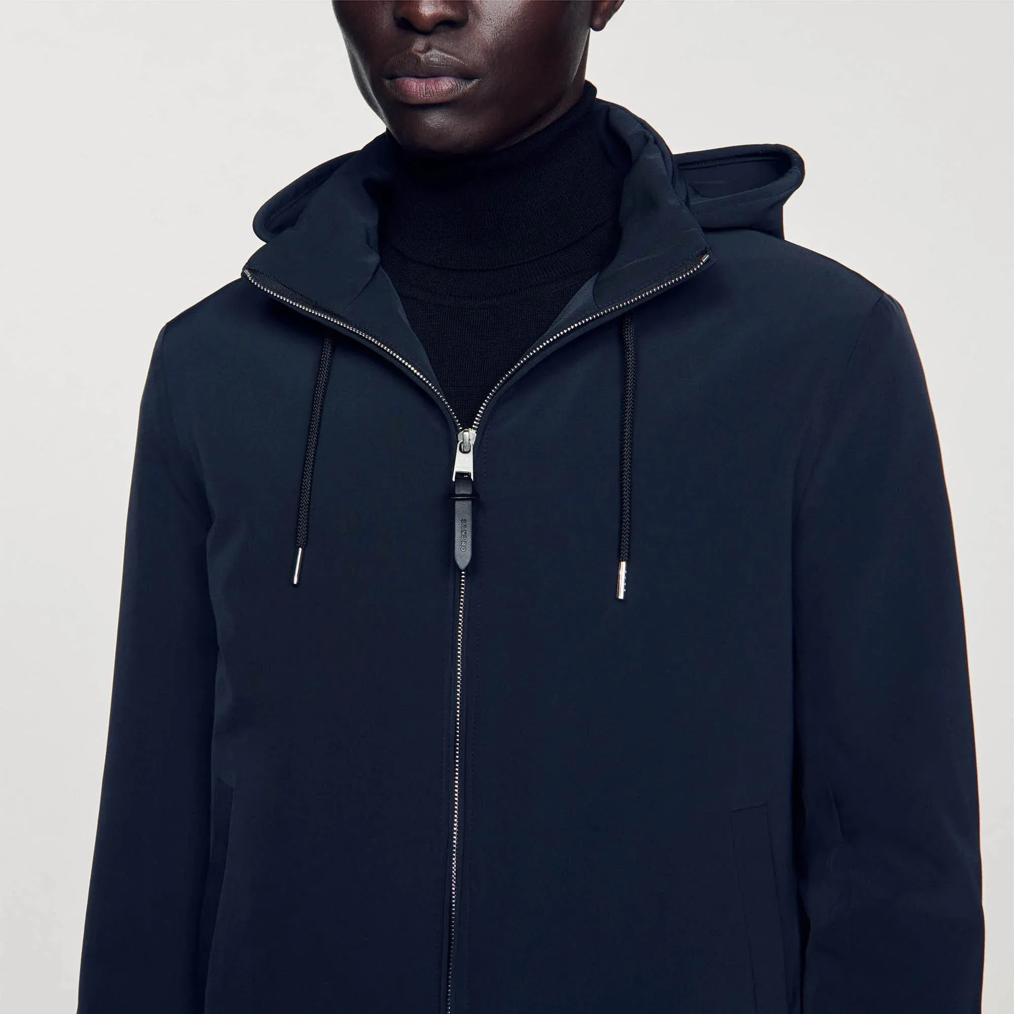 Orion Zip-Up Hooded Jacket Navy Blue