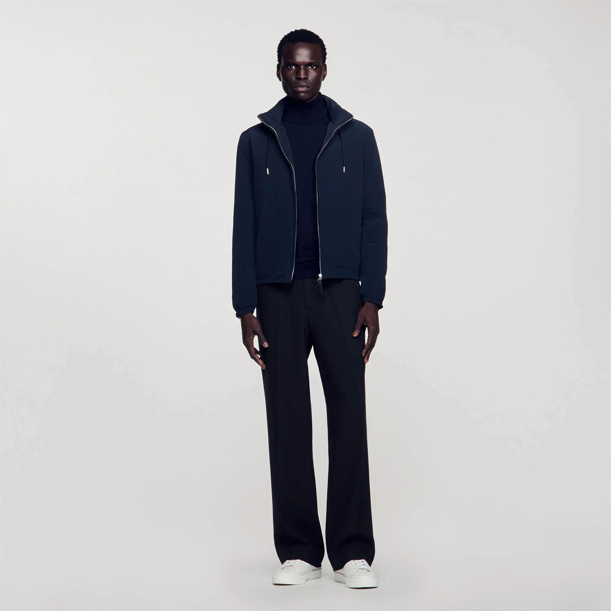 Orion Zip-Up Hooded Jacket Navy Blue