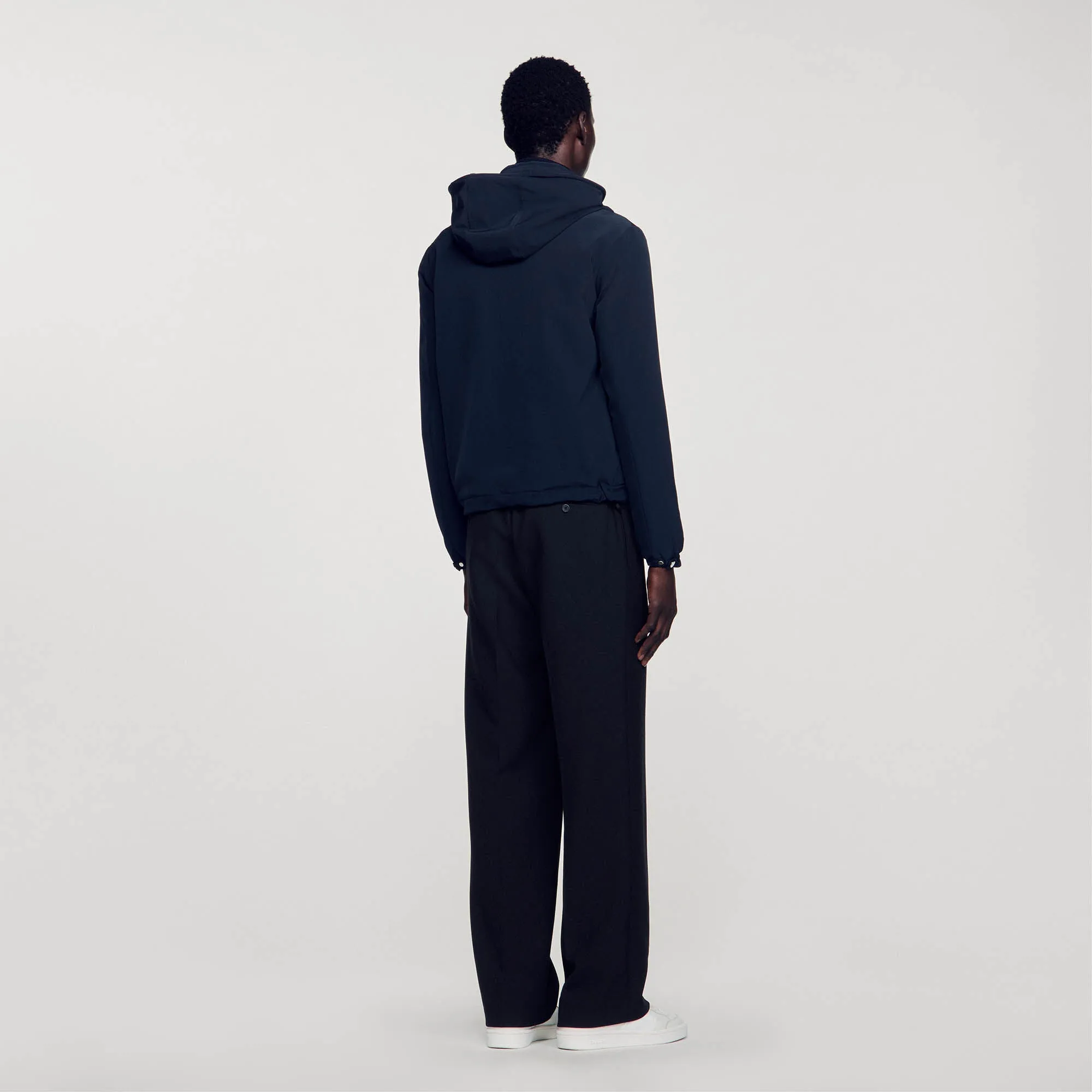Orion Zip-Up Hooded Jacket Navy Blue