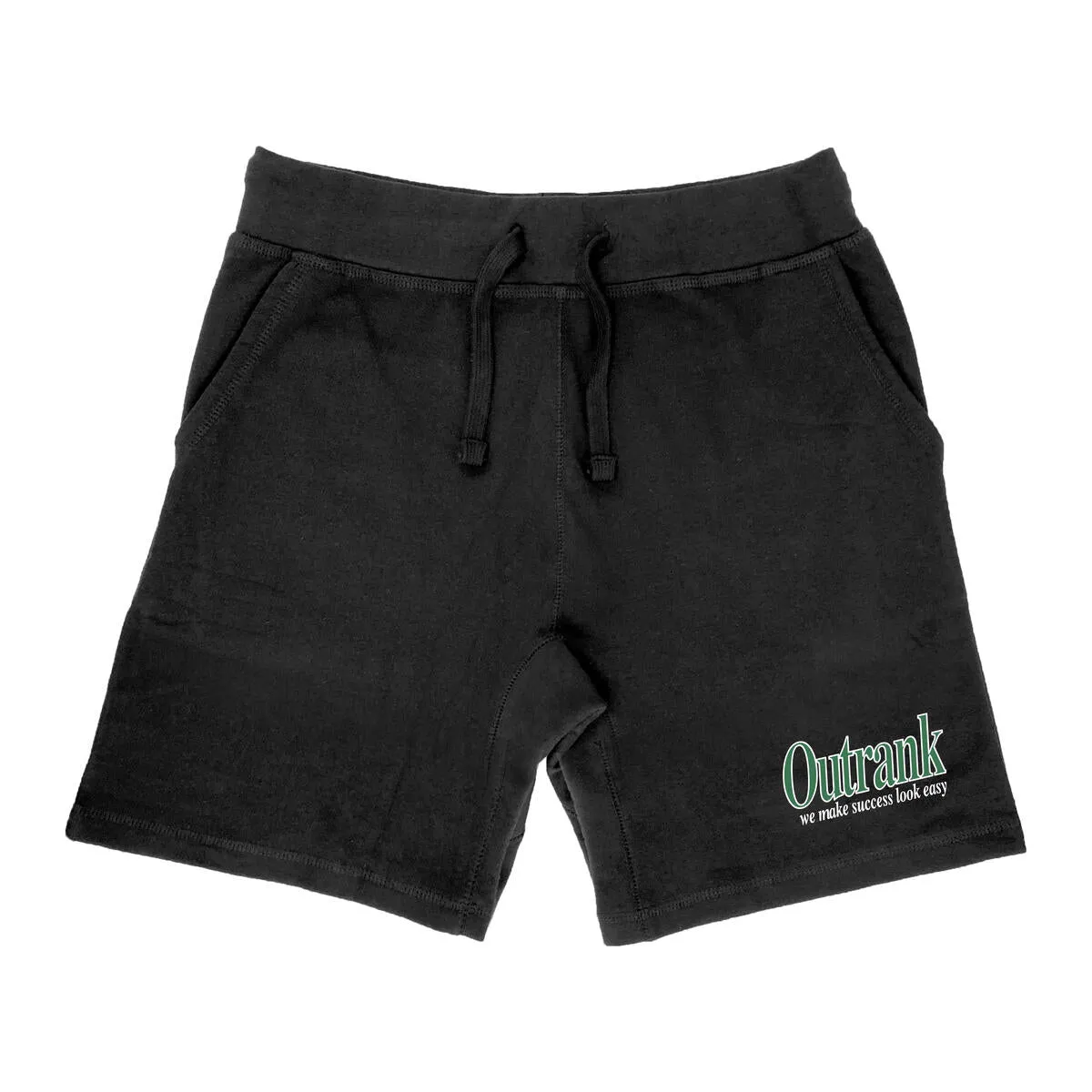 Outrank Daily Success Embroidered Black Shorts